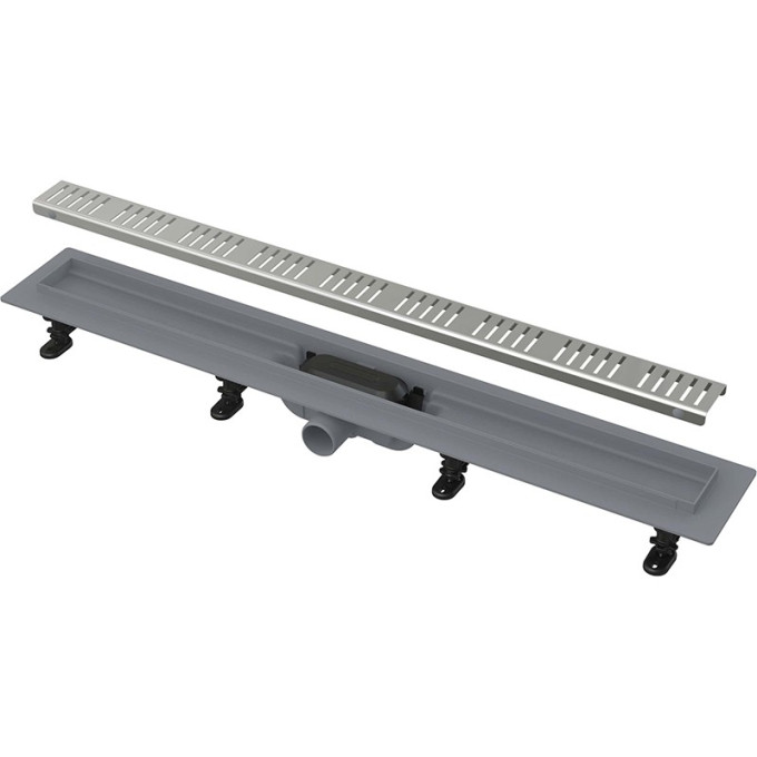 Водоотводящий желоб ALCAPLAST APZ10 SIMPLE AG100401950 с порогами для перфорированной решетки