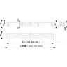 Водоотводящий желоб ALCAPLAST APZ8 SIMPLE AG100101750 с порогами для перфорированной решетки